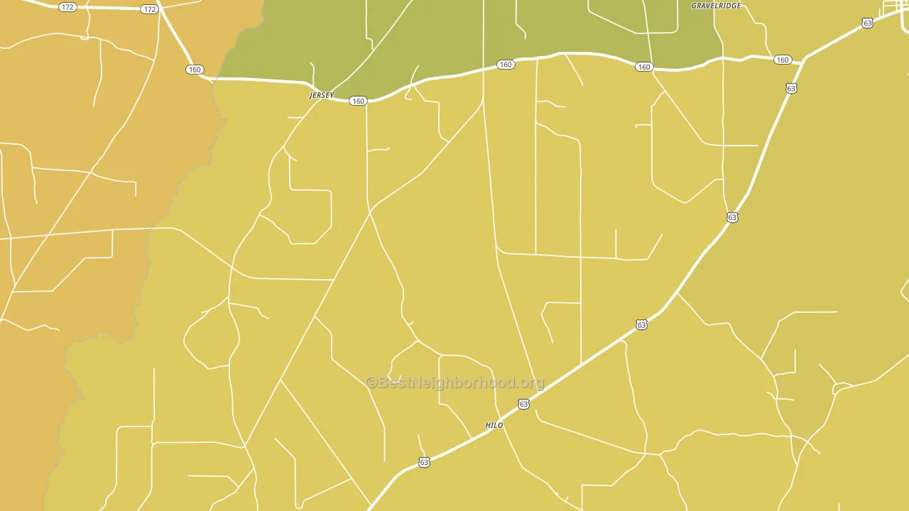 Jersey, AR block-group voter-turnout map