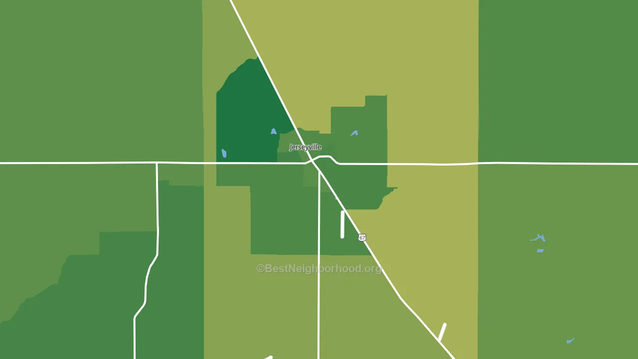 Jerseyville, IL block-group voter-turnout map