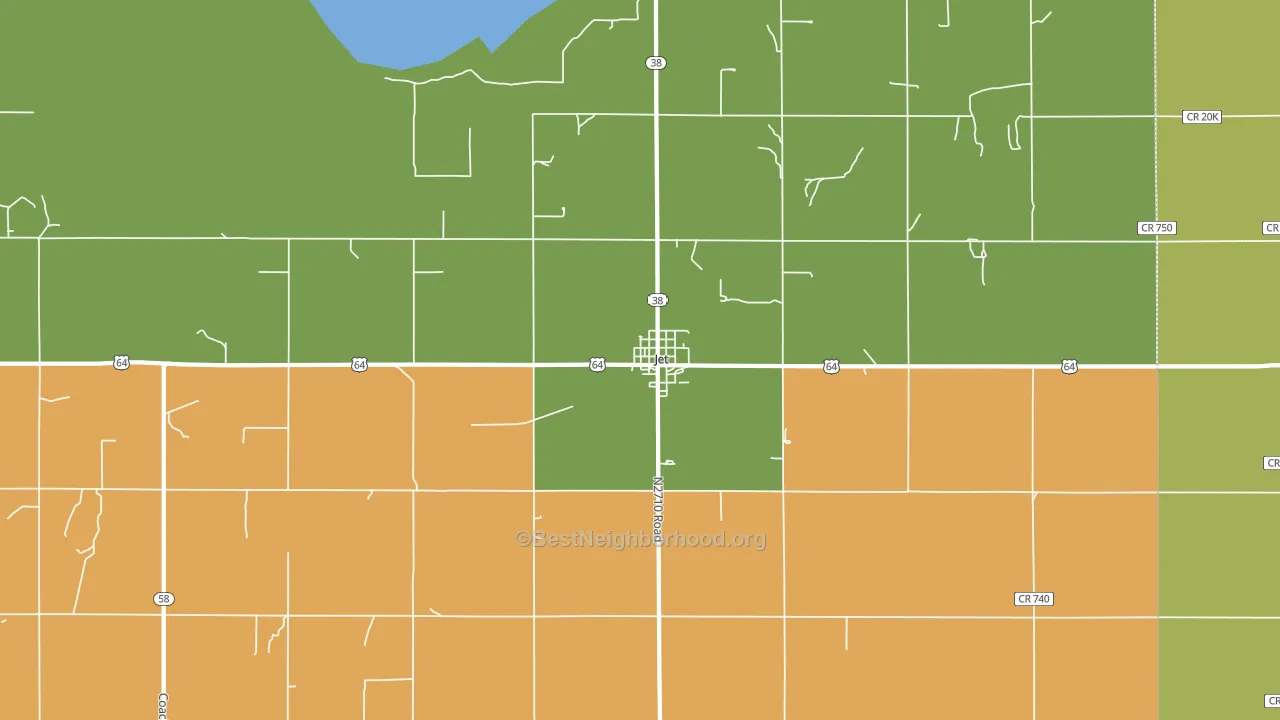 Jet, OK block-group voter-turnout map