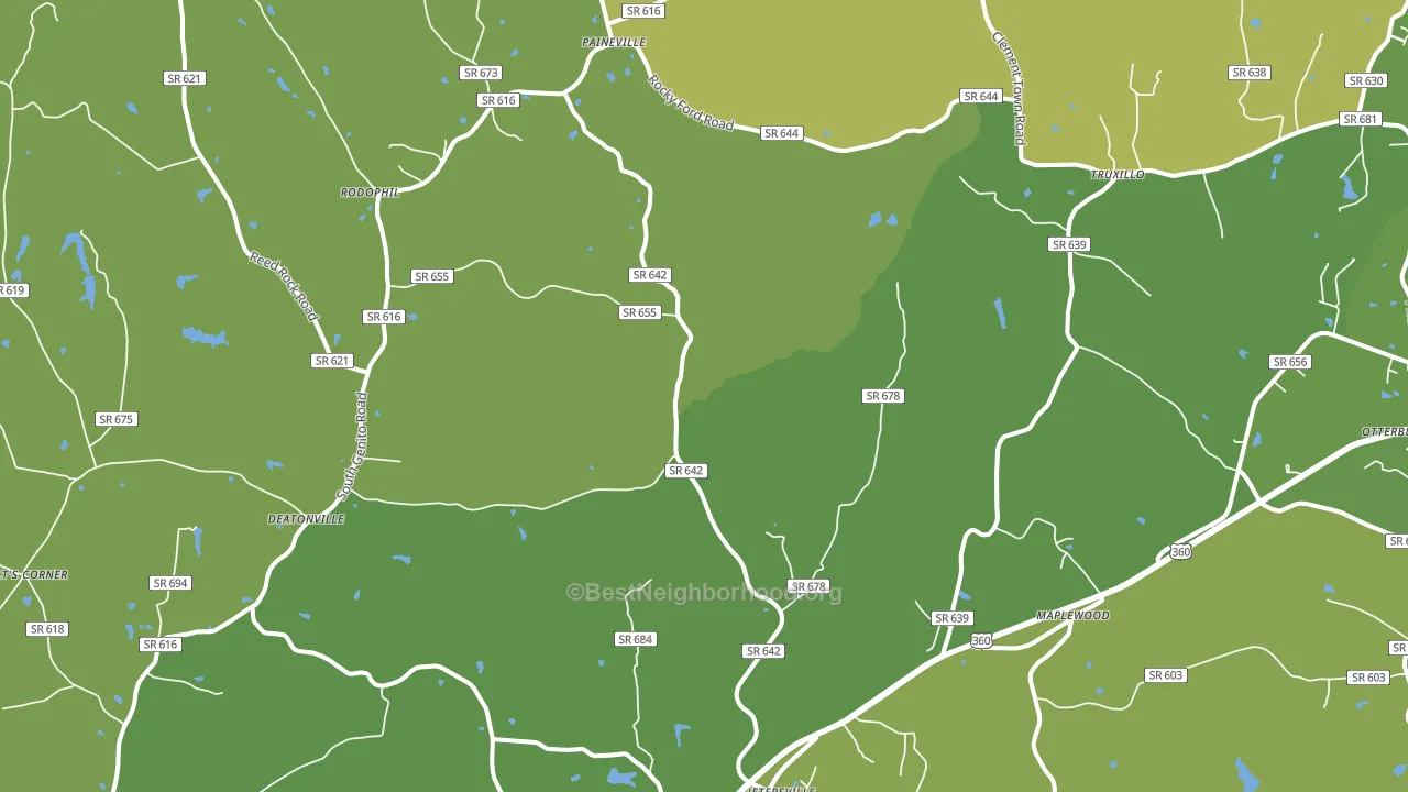 Jetersville, VA block-group voter-turnout map