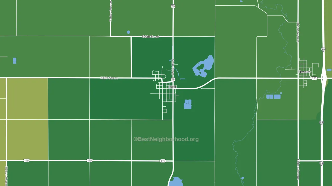 Jewell Junction, IA block-group voter-turnout map