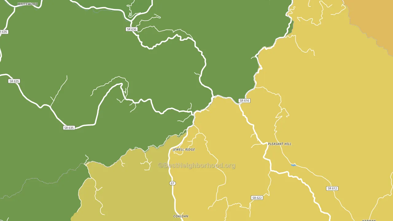 Jewell Ridge, VA block-group voter-turnout map