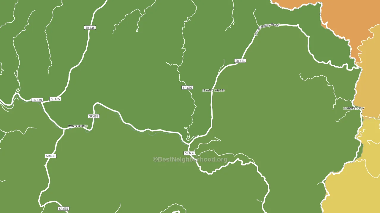 Jewell Valley, VA block-group voter-turnout map