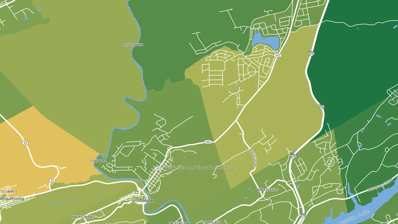 Jim Thorpe, PA block-group voter-turnout map