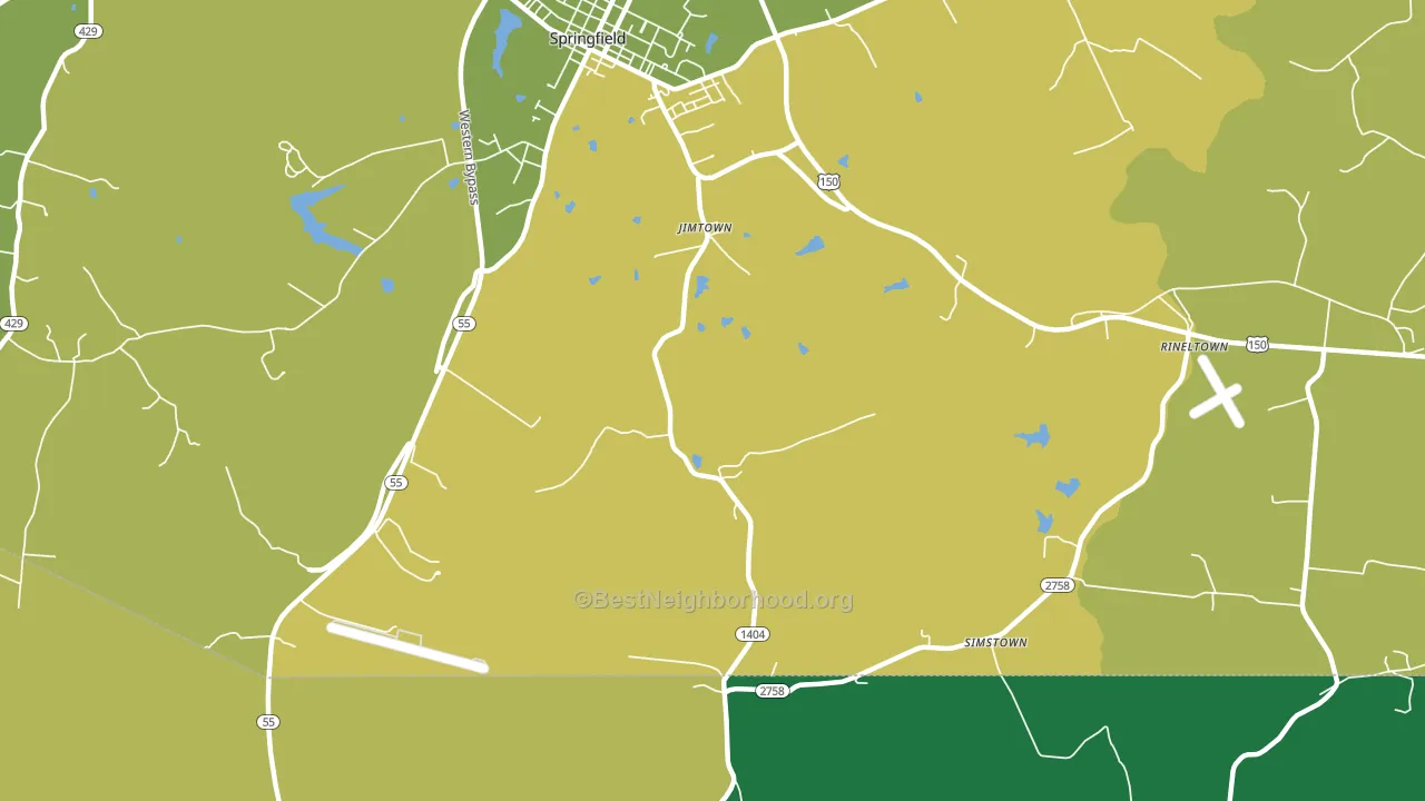 Jimtown, KY block-group voter-turnout map