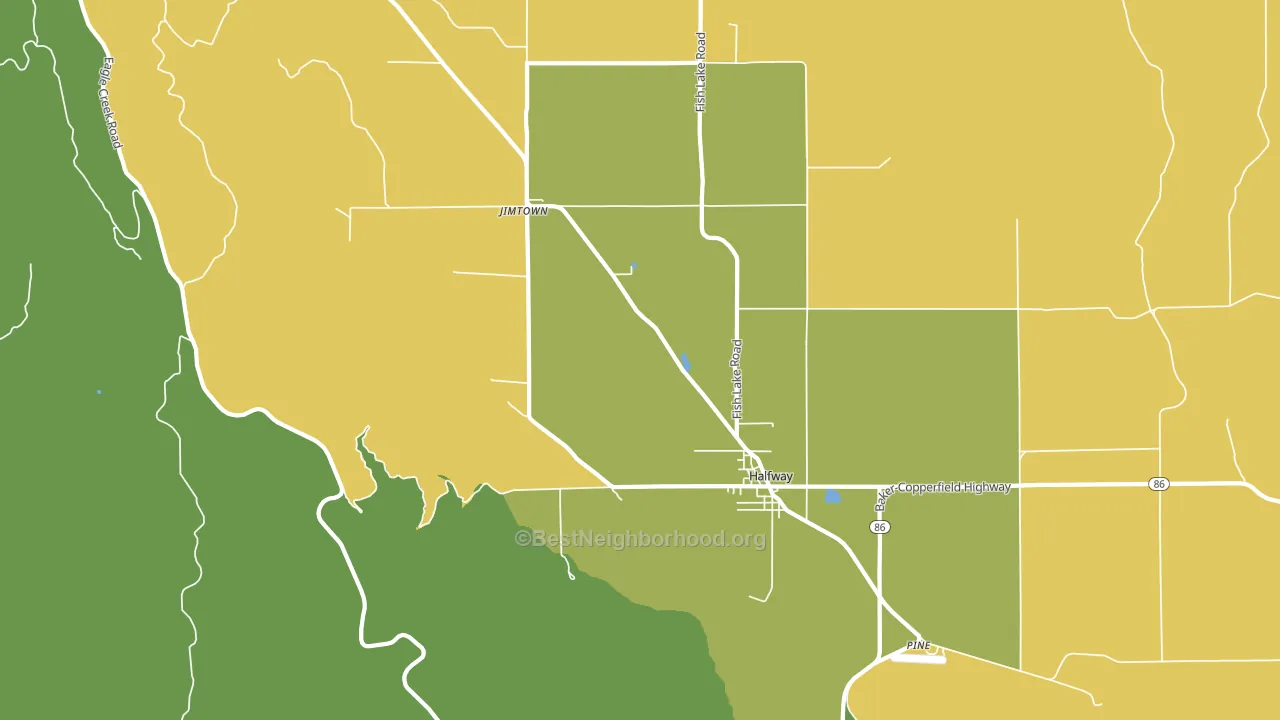 Jimtown, OR block-group voter-turnout map