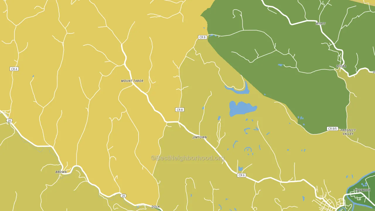Jimtown, WV block-group voter-turnout map