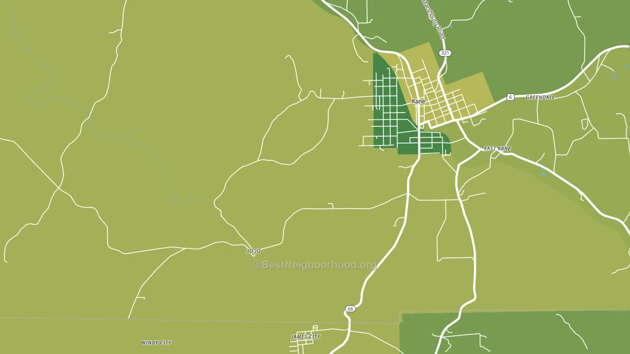 Jo Jo, PA block-group voter-turnout map
