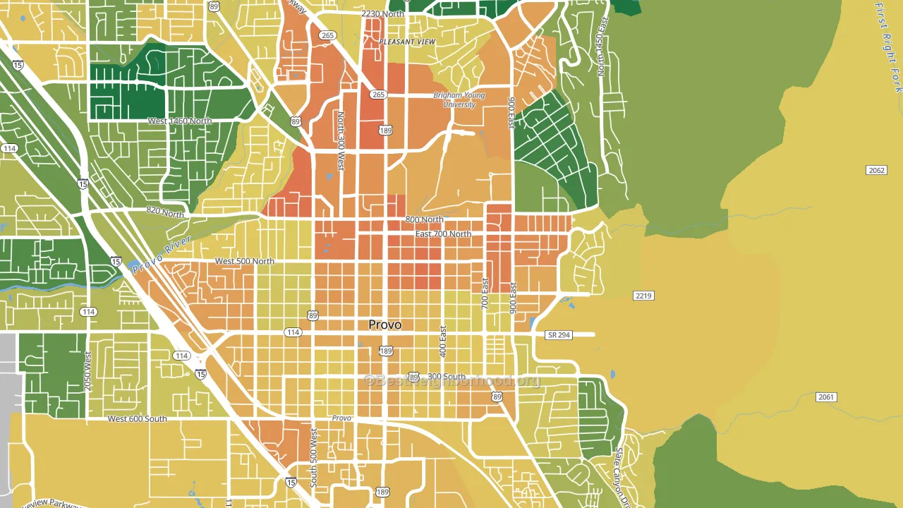 Joaquin, Provo, UT block-group voter-turnout map