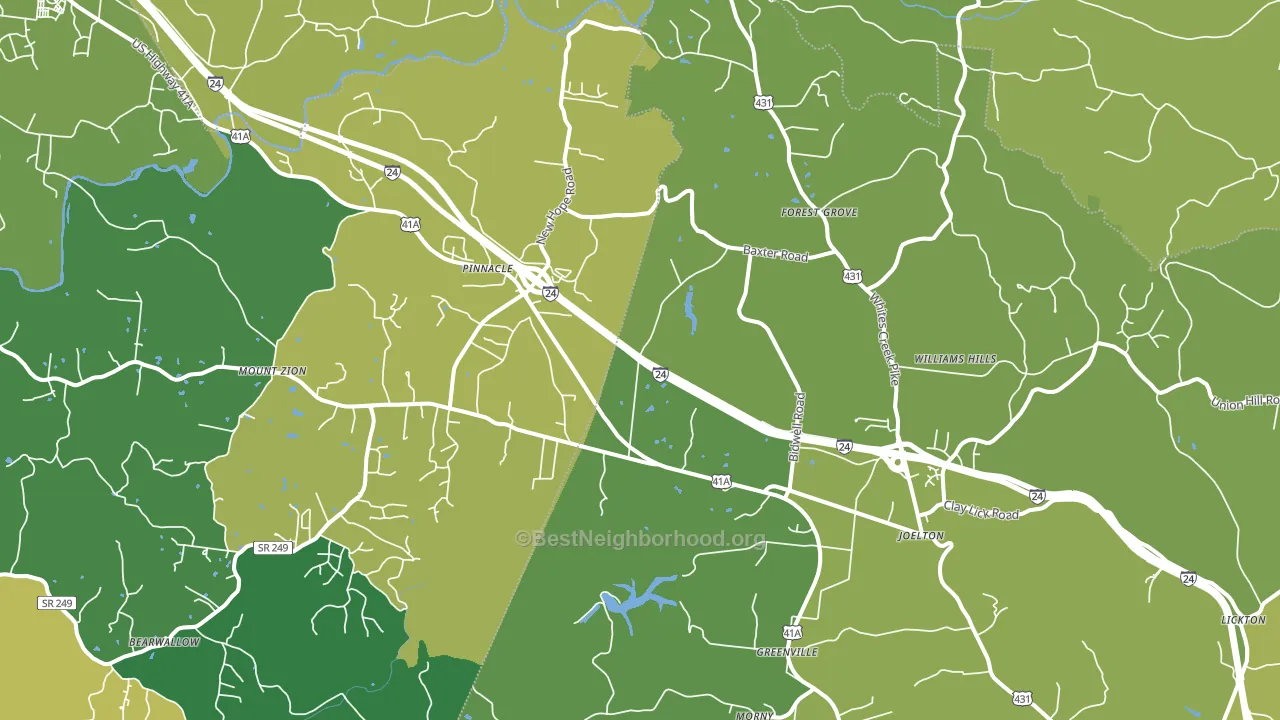 Joelton, TN block-group voter-turnout map