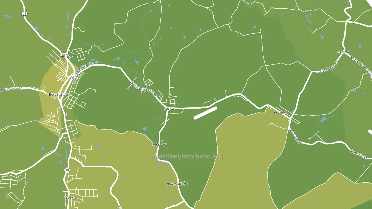 Joffre, PA block-group voter-turnout map