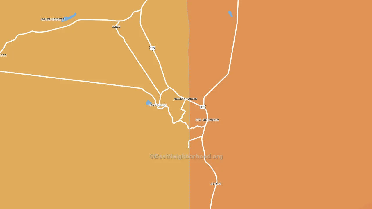 Johannesburg, CA block-group voter-turnout map