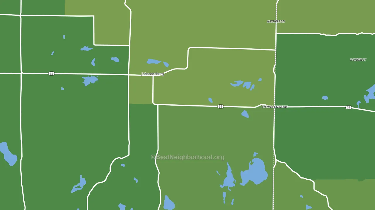 Johannesburg, MI block-group voter-turnout map