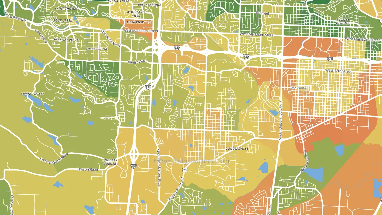 John Barrow, Little Rock, AR block-group voter-turnout map