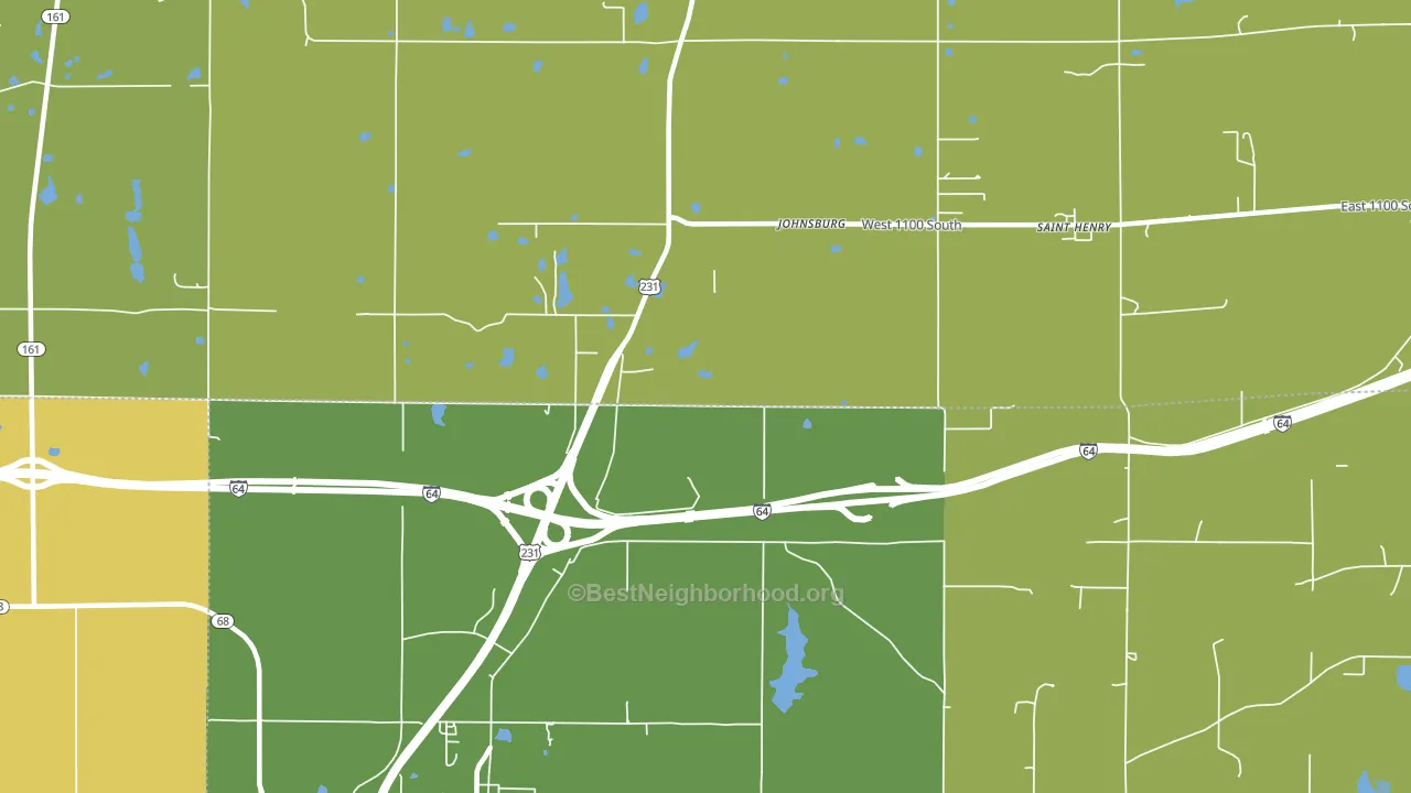 Johnsburg, IN block-group voter-turnout map