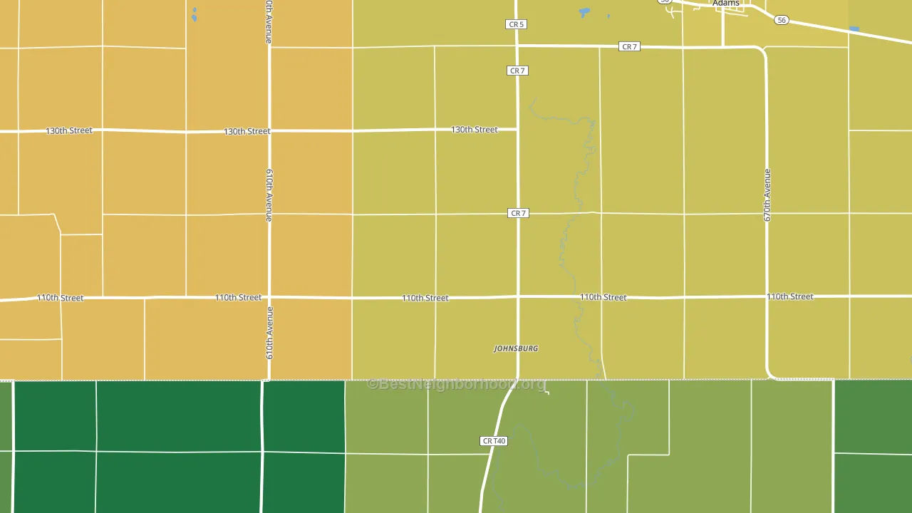 Johnsburg, MN block-group voter-turnout map