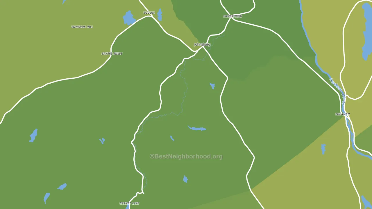 Johnsburg, NY block-group voter-turnout map