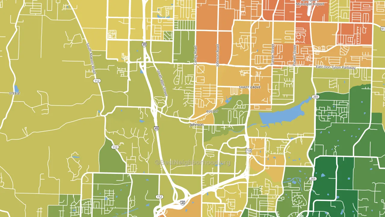 Johnson, AR block-group voter-turnout map