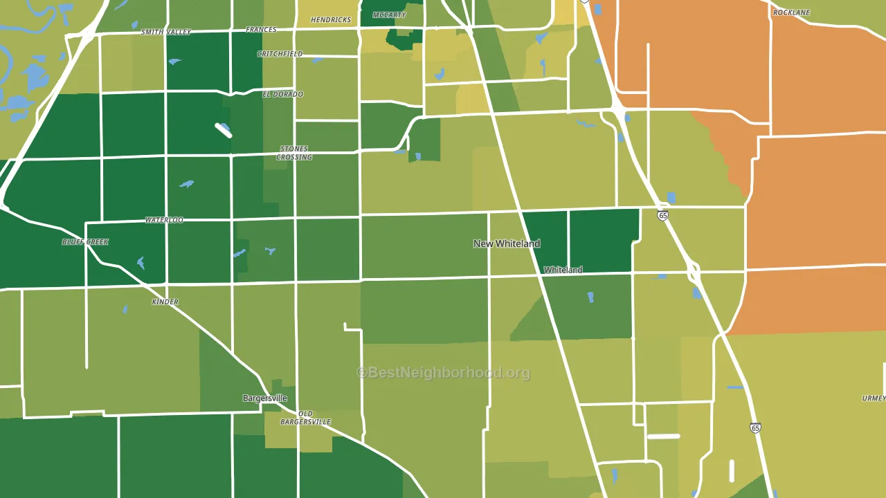 Johnson County, IN block-group voter-turnout map