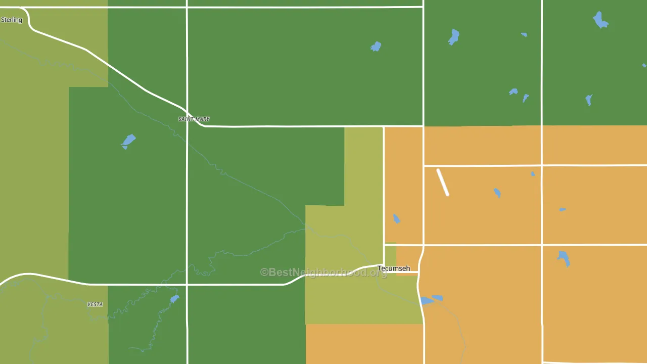 Johnson County, NE block-group voter-turnout map