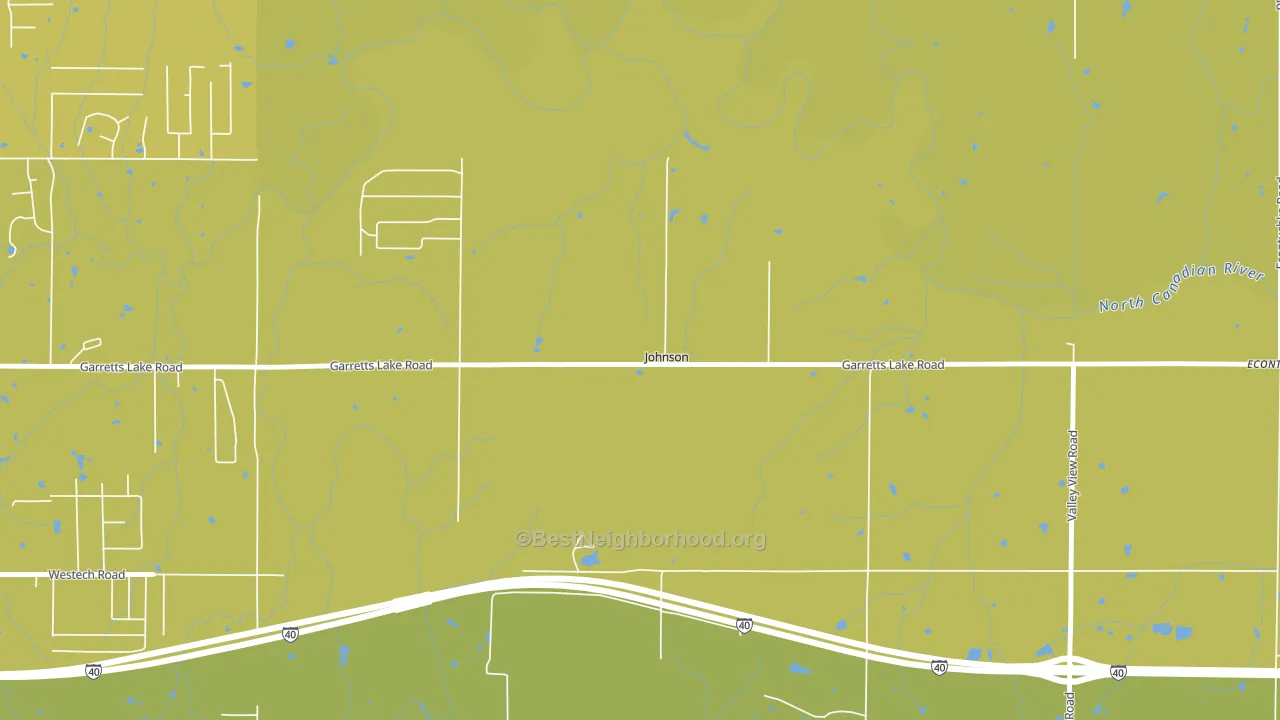 Johnson, OK block-group voter-turnout map