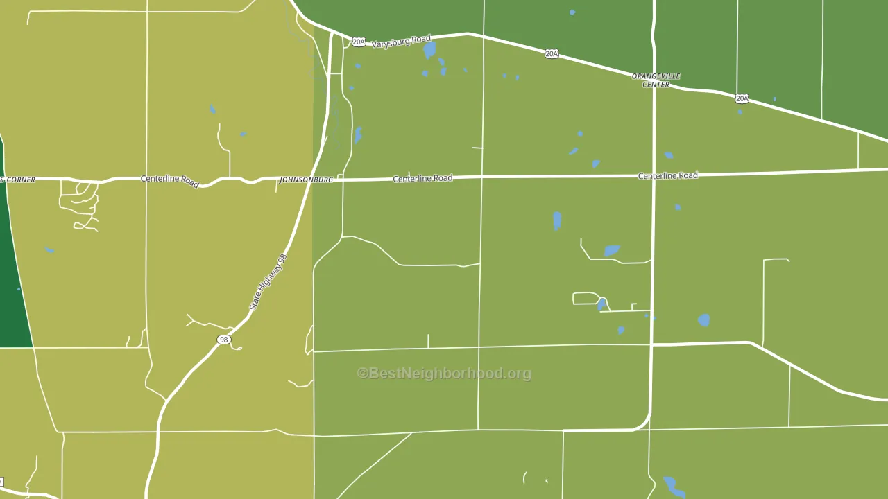 Johnsonburg, NY block-group voter-turnout map
