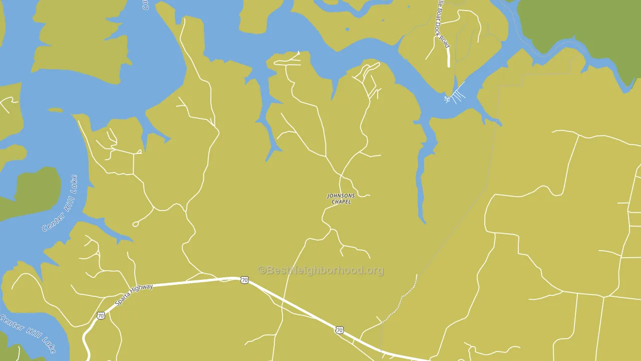 Johnsons Chapel, TN block-group voter-turnout map