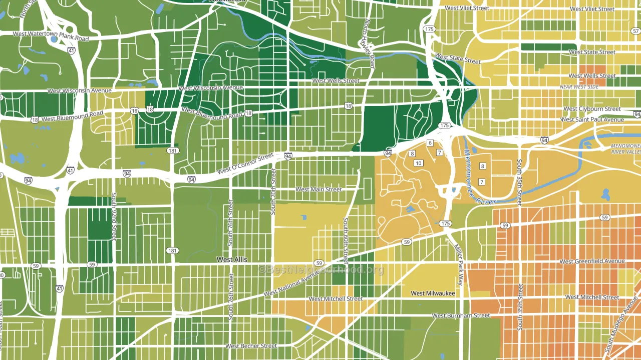 Johnson's Woods, Milwaukee, WI block-group voter-turnout map
