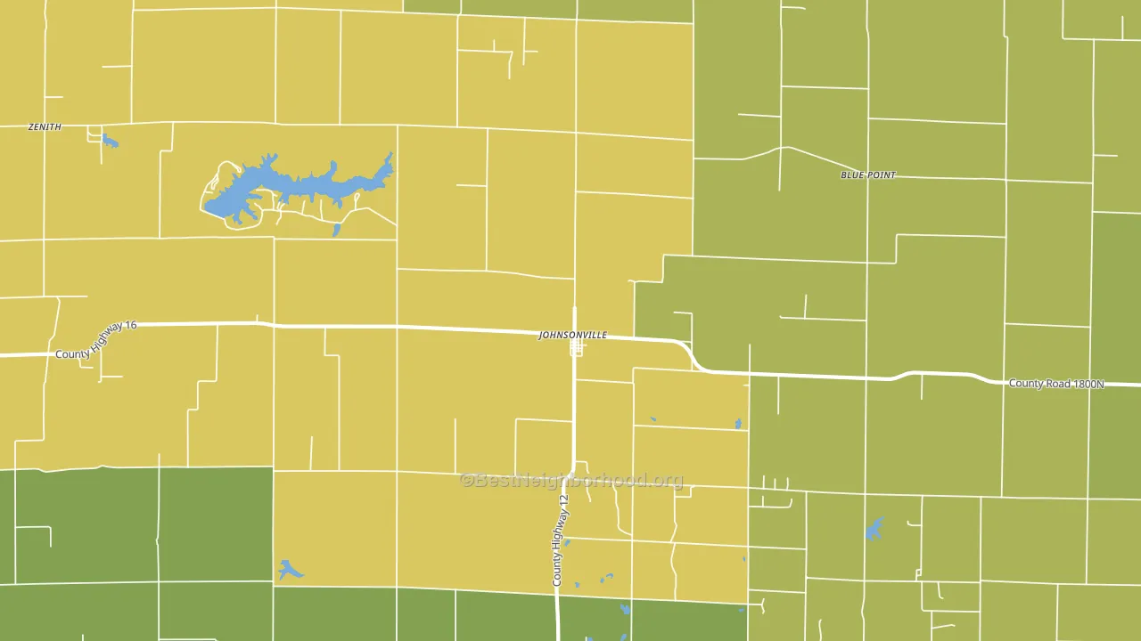 Johnsonville, IL block-group voter-turnout map