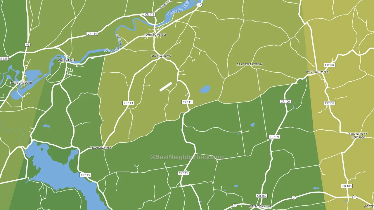 Johnsonville, NY block-group voter-turnout map