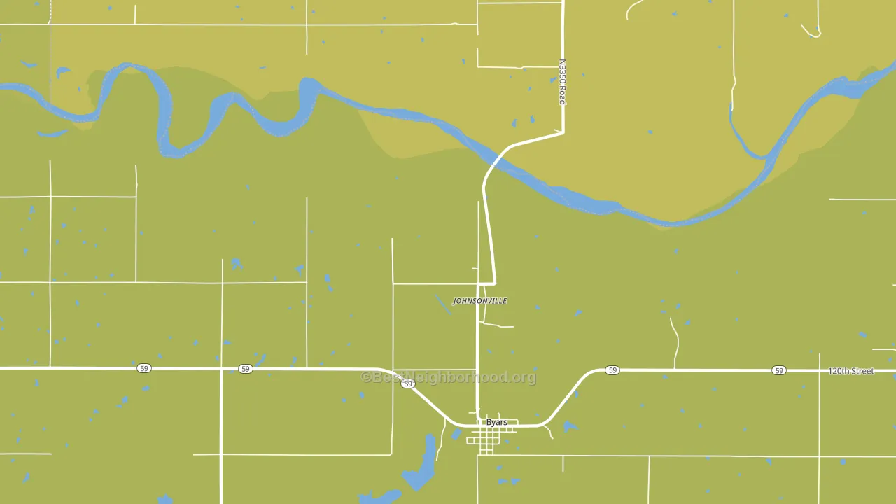 Johnsonville, OK block-group voter-turnout map