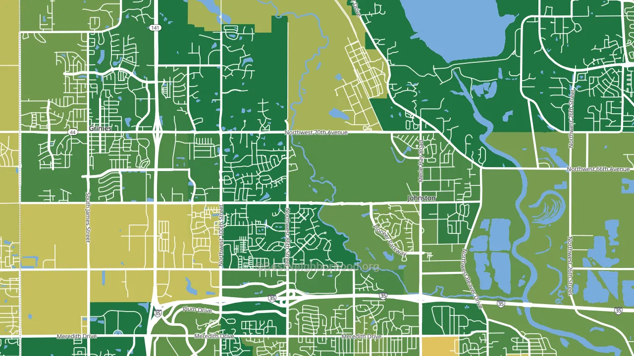 Johnston, IA block-group voter-turnout map