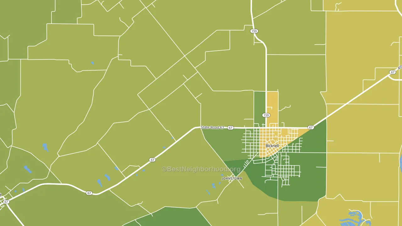 Johnstown, IN block-group voter-turnout map