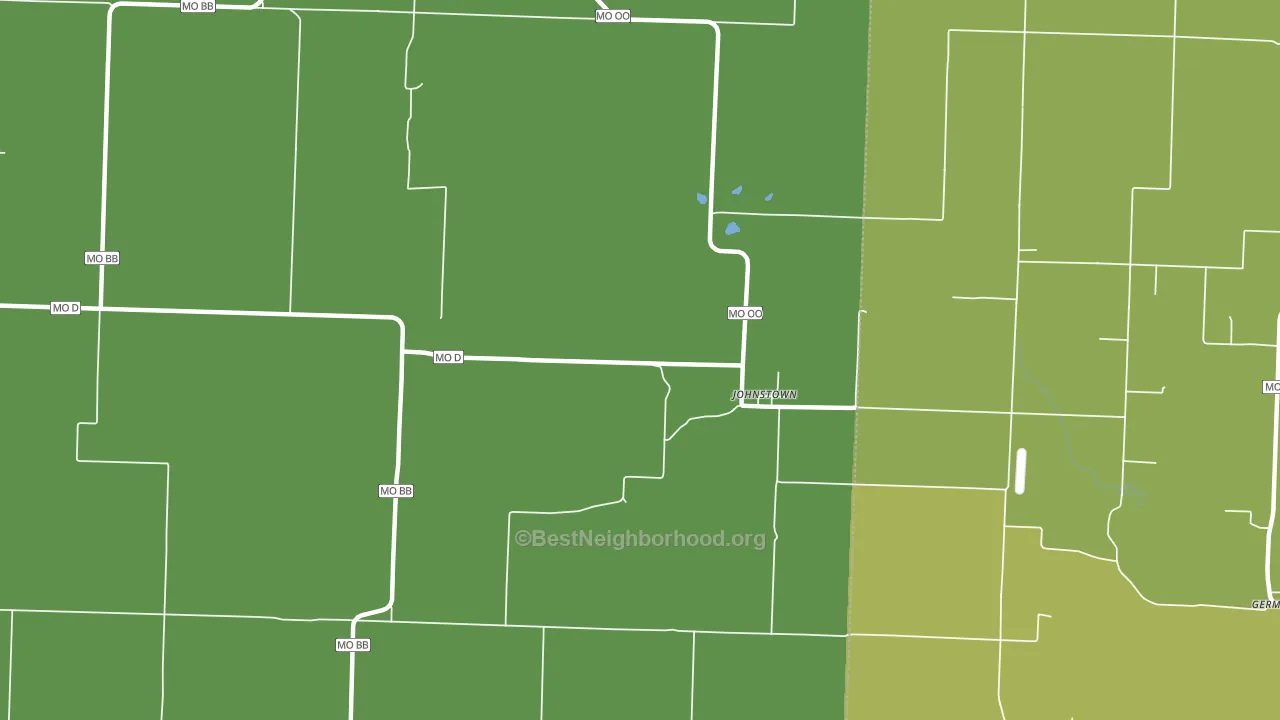 Johnstown, MO block-group voter-turnout map