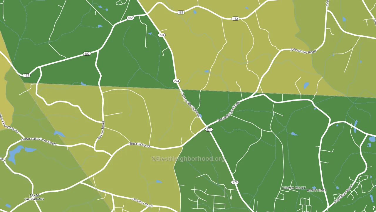 Johnstown, NC block-group voter-turnout map