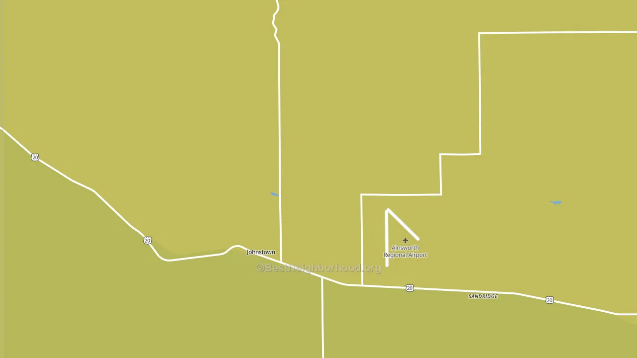 Johnstown, NE block-group voter-turnout map