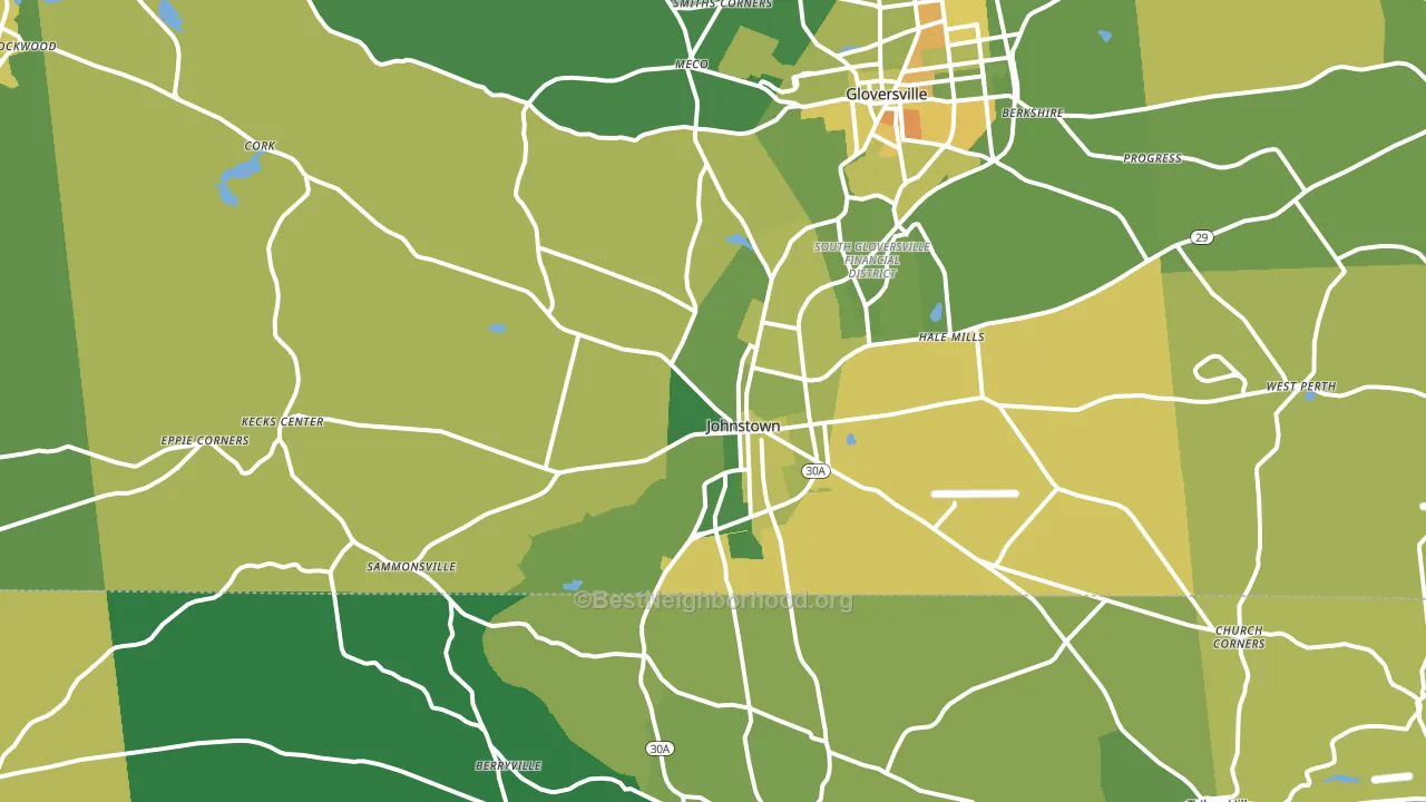Johnstown, NY block-group voter-turnout map