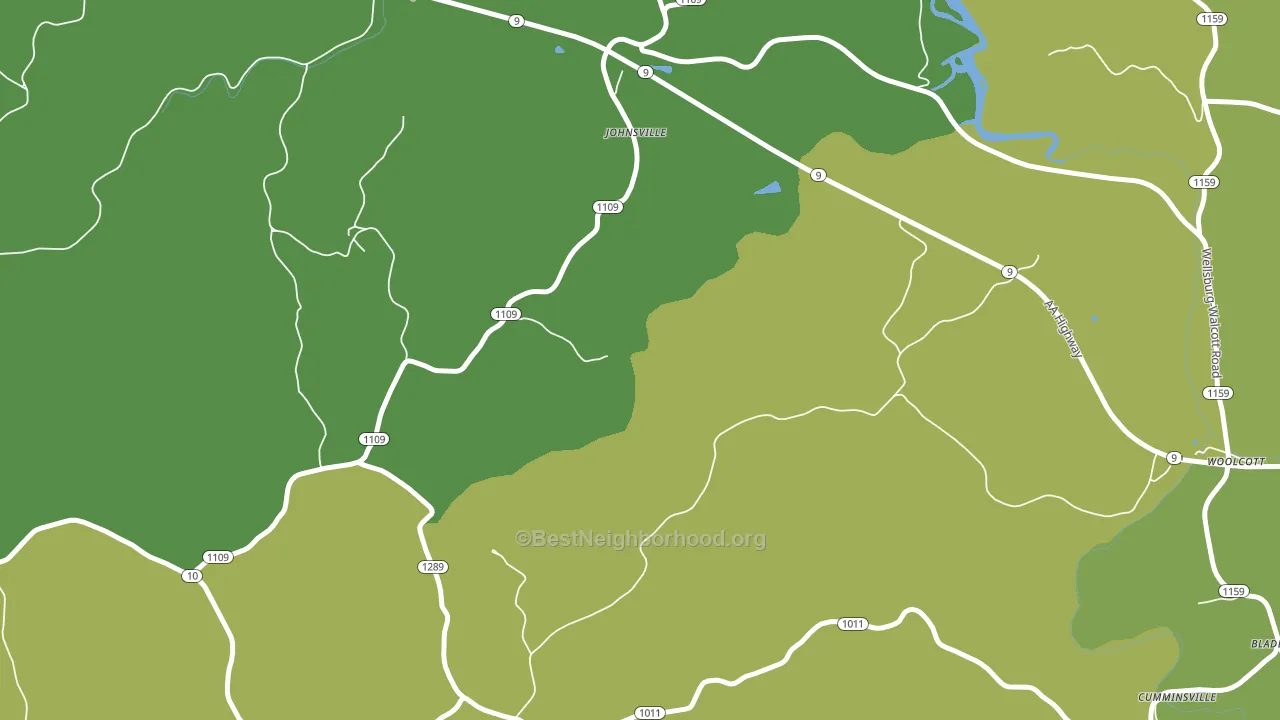 Johnsville, KY block-group voter-turnout map