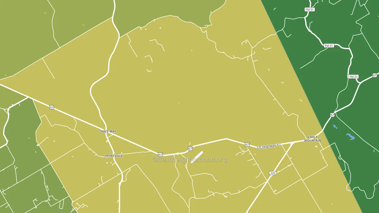 Johnsville, TX block-group voter-turnout map