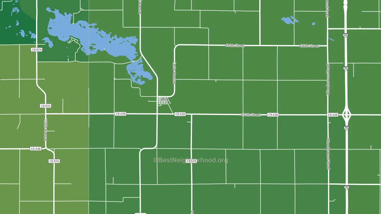 Joice, IA block-group voter-turnout map