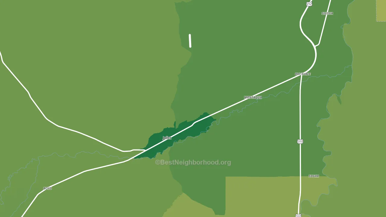 Joliet, MT block-group voter-turnout map