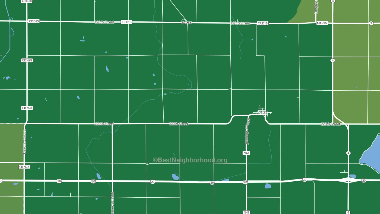 Jolley, IA block-group voter-turnout map