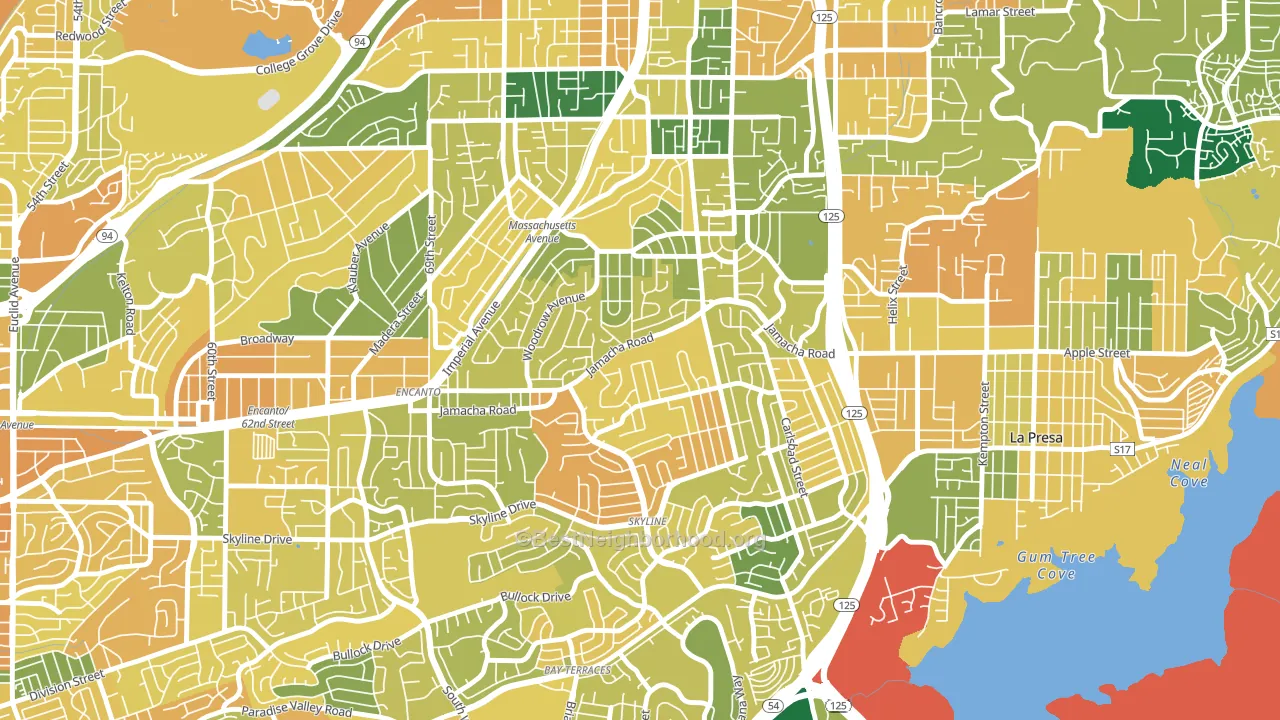 Jomacha-Lomita, San Diego, CA block-group voter-turnout map