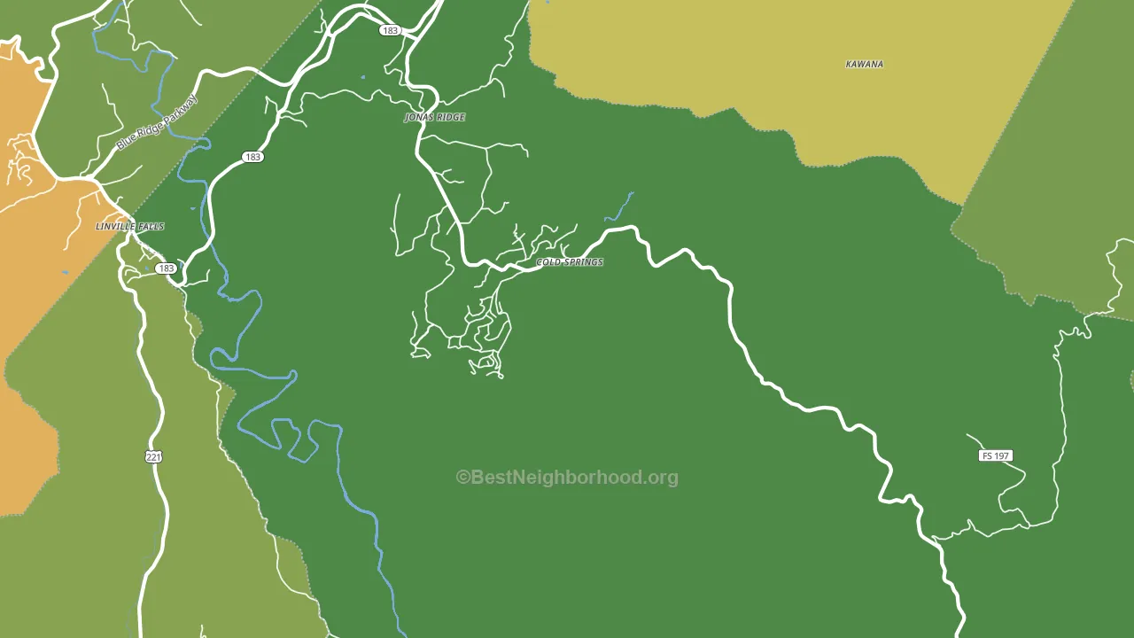 Jonas Ridge, NC block-group voter-turnout map