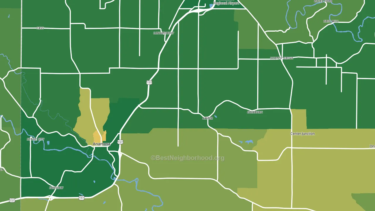 Jones County, IA block-group voter-turnout map