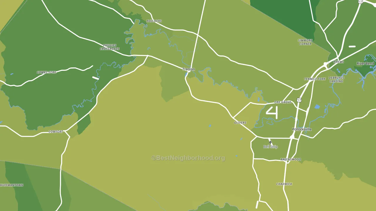 Jones County, NC block-group voter-turnout map