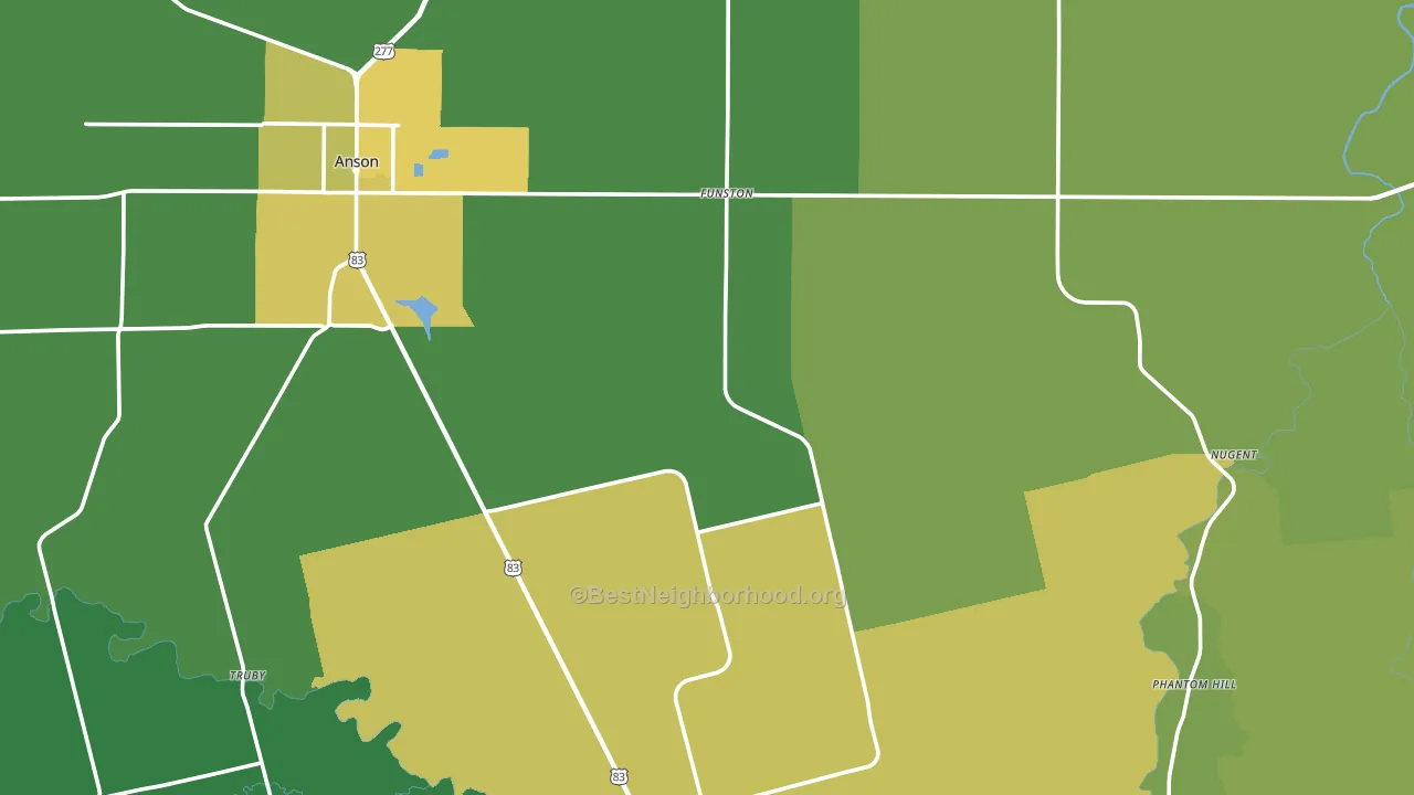 Jones County, TX block-group voter-turnout map