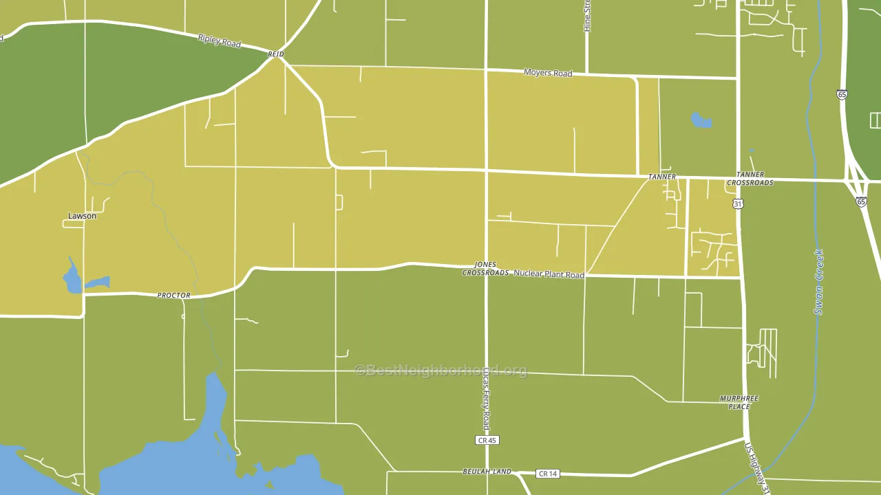 Jones Crossroads, AL block-group voter-turnout map