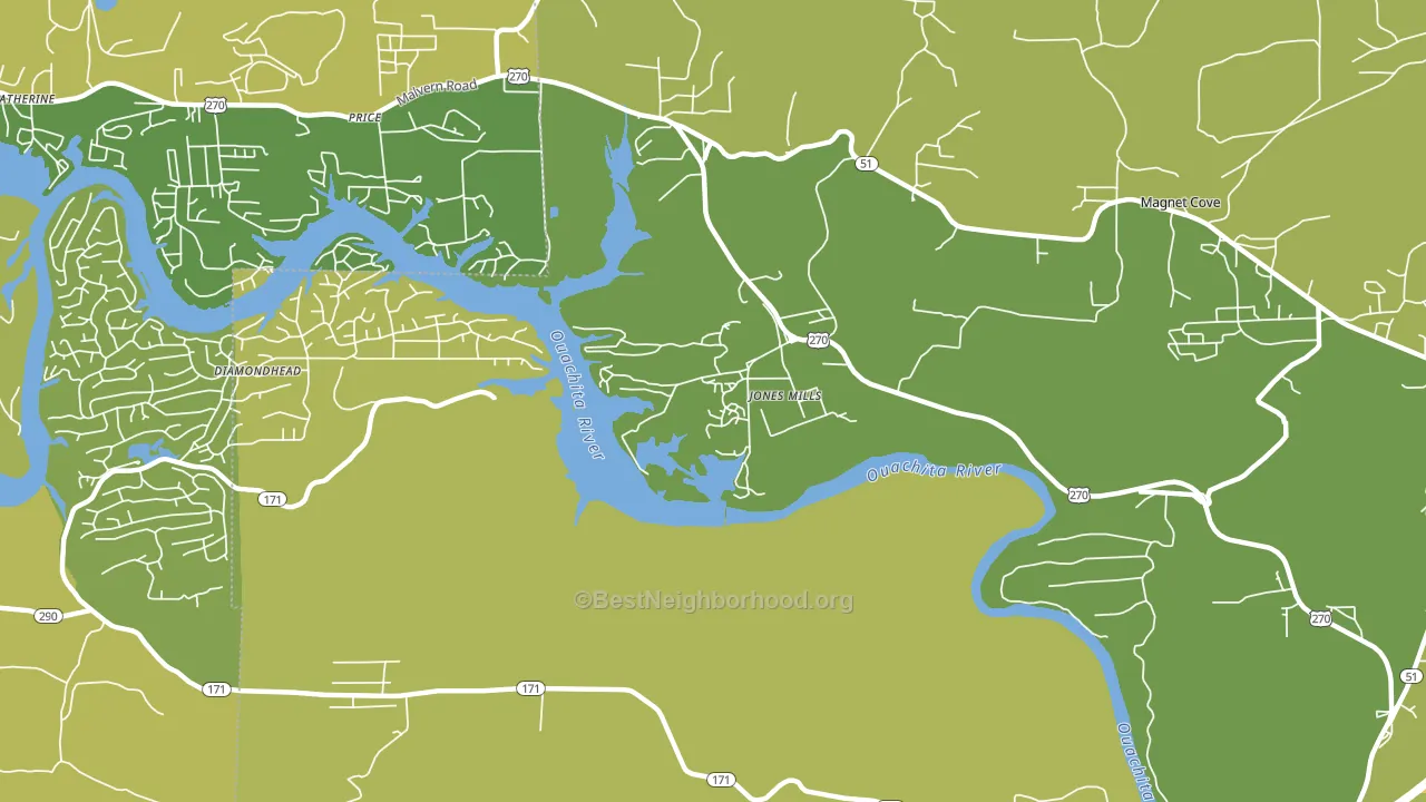 Jones Mills, AR block-group voter-turnout map