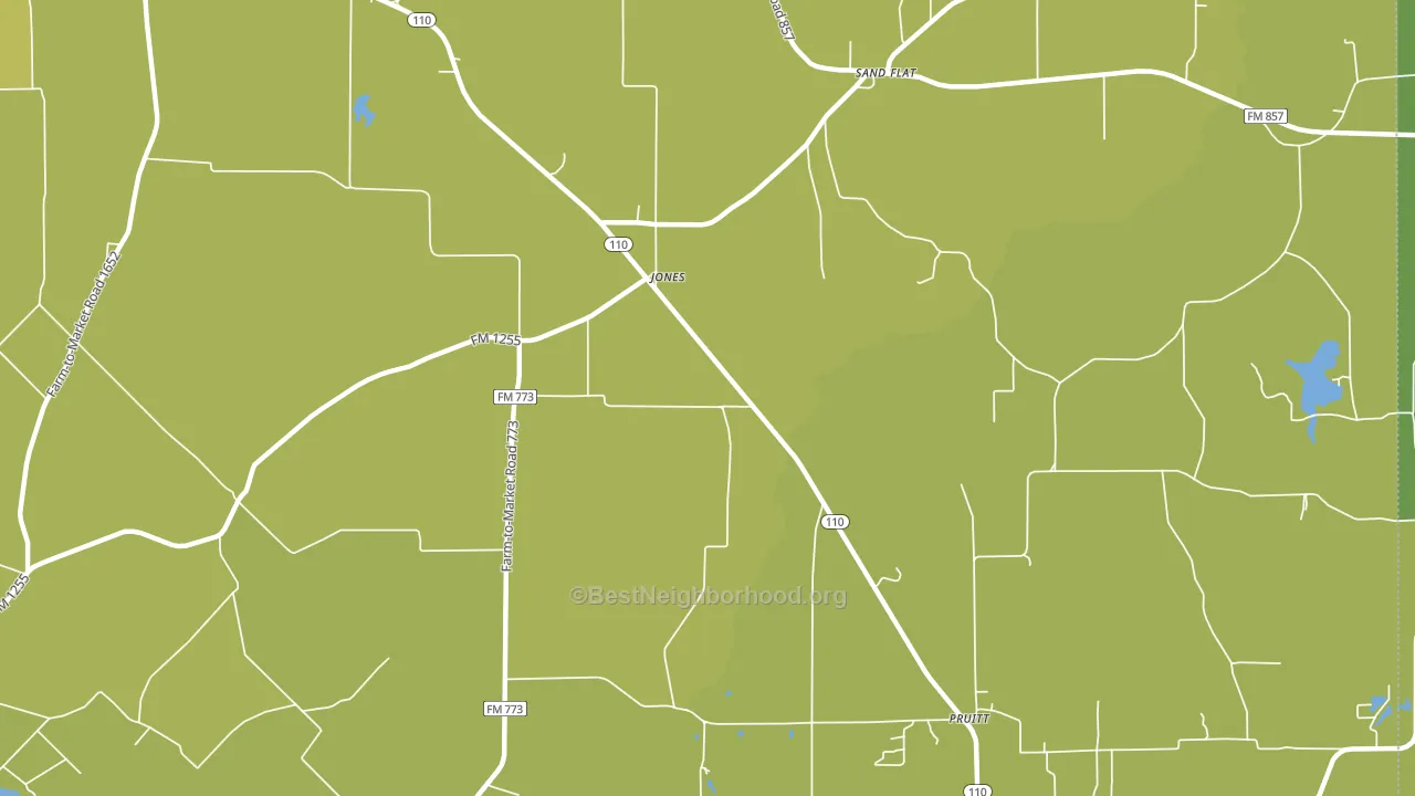 Jones, TX block-group voter-turnout map